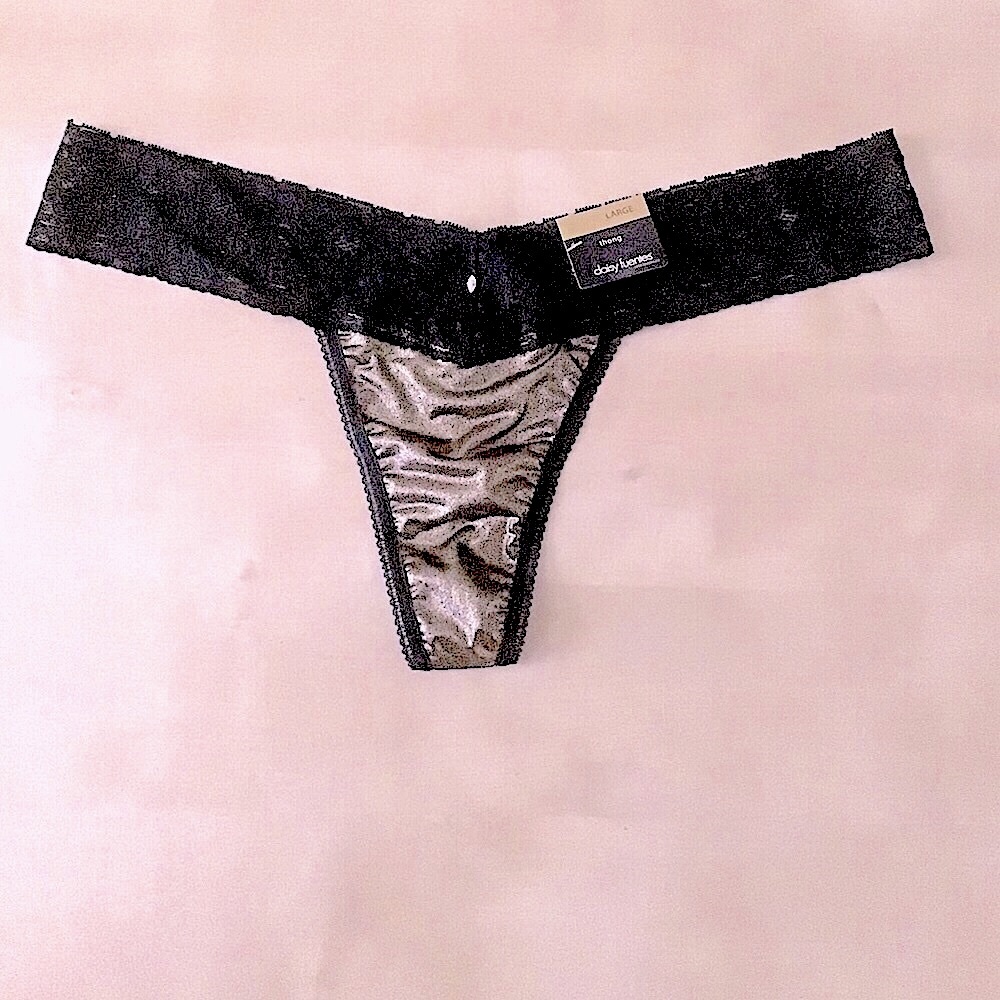 Daisy Fuentes  Lace Trim Thong